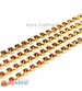 Metal Cup Stone Chain - Red - 25 Inch